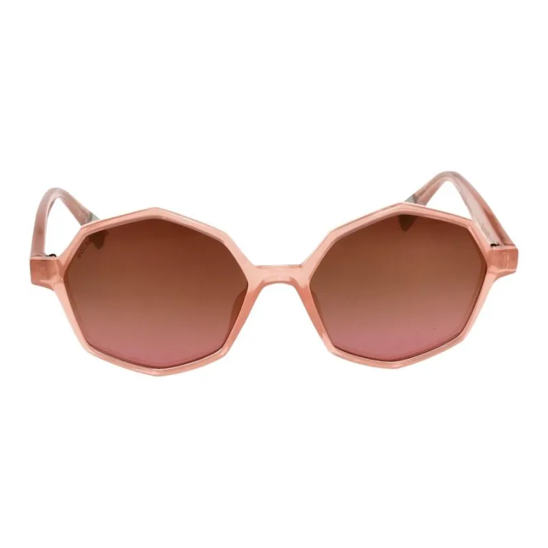 Mr Wonderful Acetate Irregular Shape Sunglasses Women's Brown-0