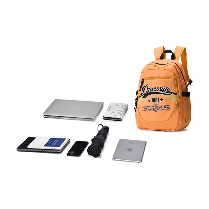 DRACONITE Polyester Backpack Regular Unisex Ecru-14