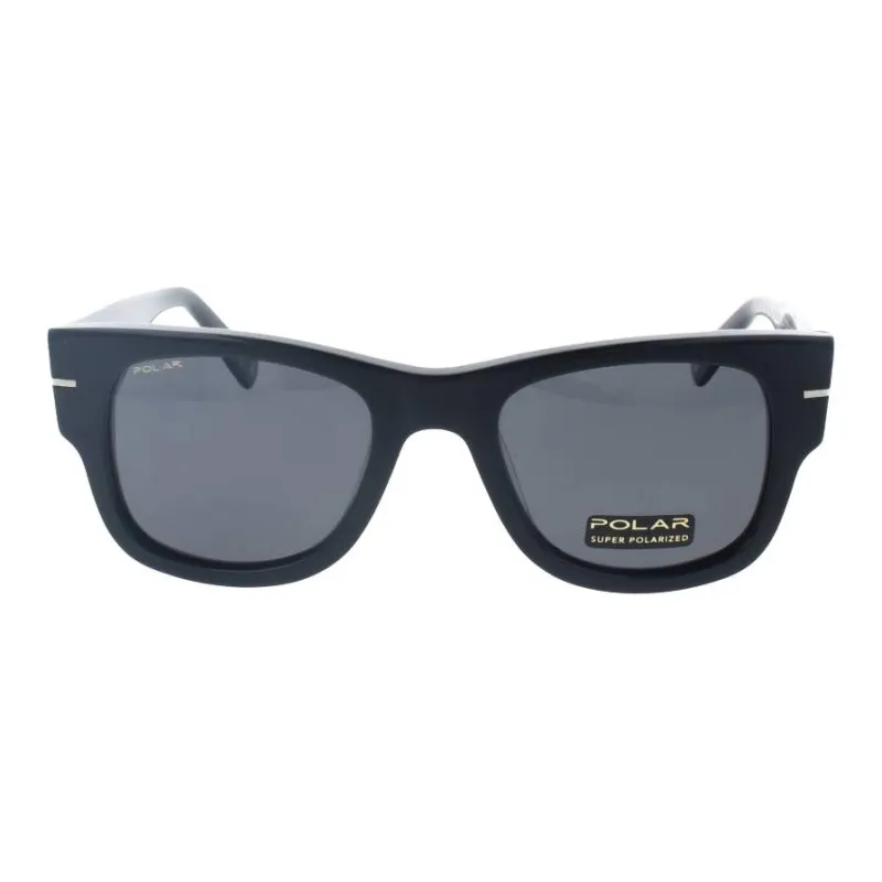 Polar Acetate Square Sunglasses Unisex Black-0