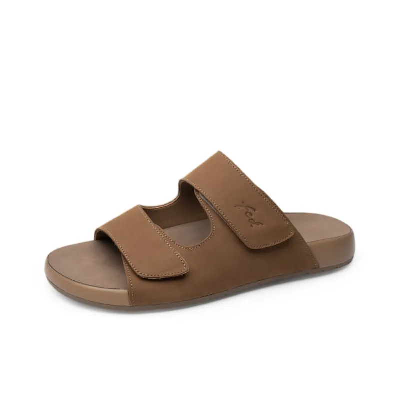 FED Slide Slippers Men Black/Khaki-7