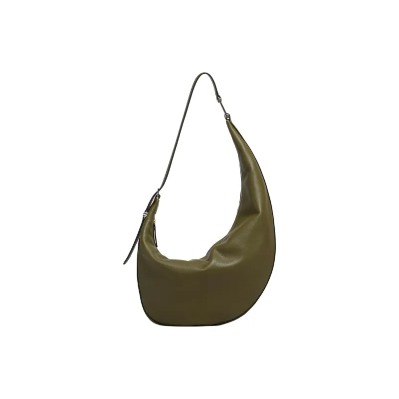 MARNI Calfskin Hobo Bag, Crossbody Bag, Shoulder Bag Trumpets Women's Deep Sea Color-0