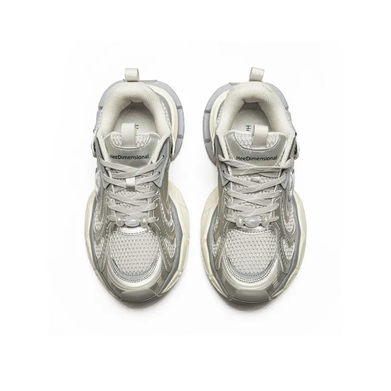 Shug Anti Slip And Wear Resistant Height Increasing Low Top Chunky Sneakers Unisex-22