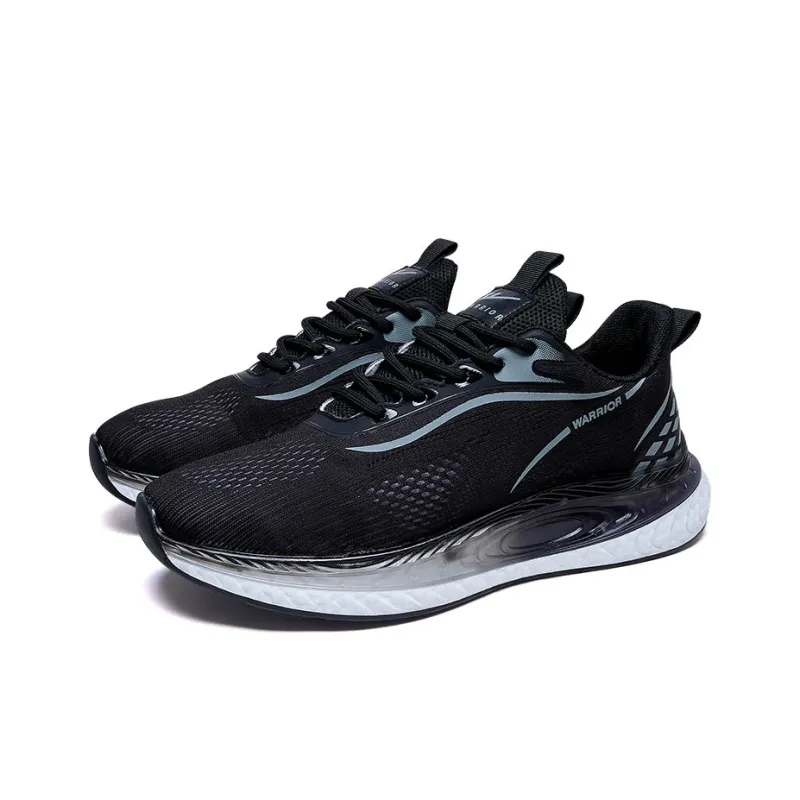 Warrior Slip Resistant And Breathable Low Top Casual Running Shoes Men's Black-3