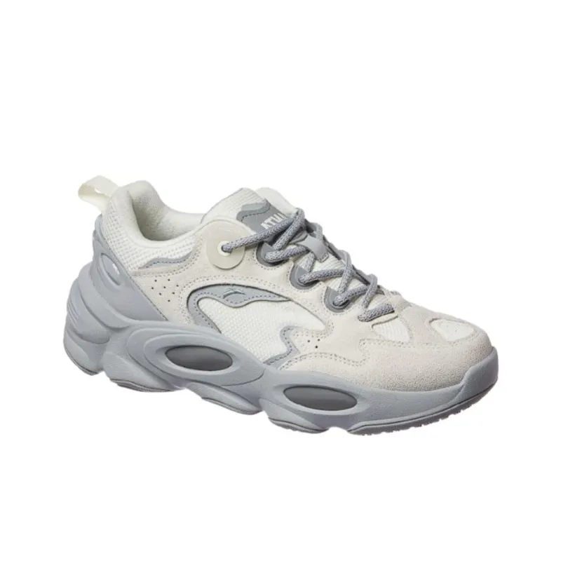 Anta Super Body Cushioning, Wear Resistant Low Top Casual Shoes Men's White Gray-1