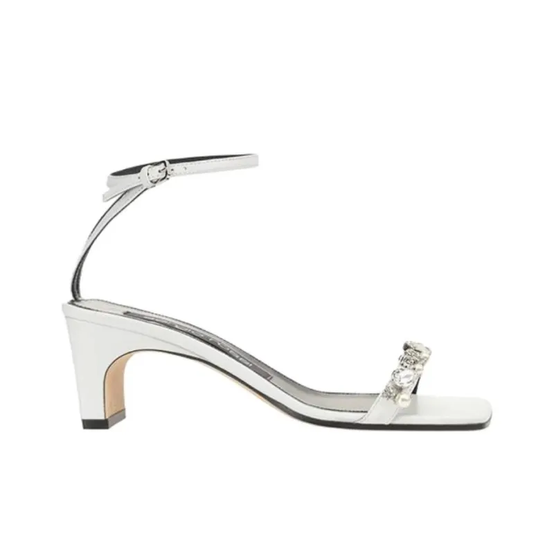 SERGIO ROSSI Sr1 One Strap Sandals 6cm Women's White-1