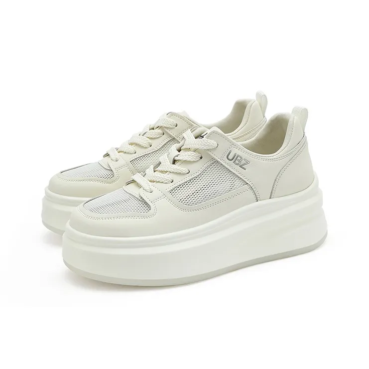 UBZ Low Top Skateboard Shoes Women's Ivory White-1