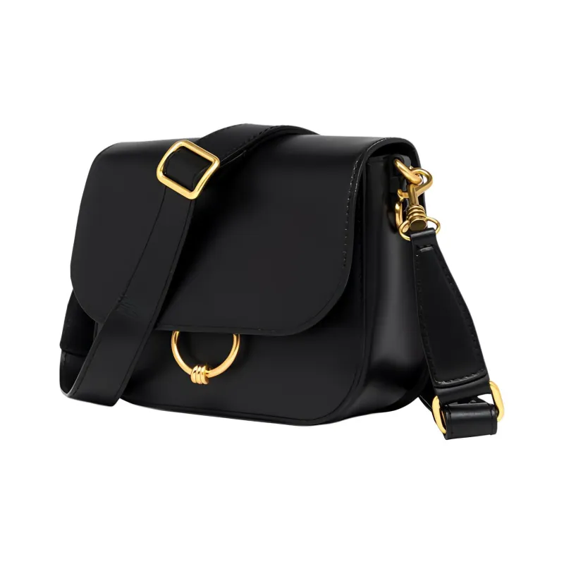GIANNI CHIARINI Leather Crossbody Bag Shoulder Bag Women's Black-1