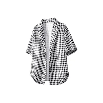 KAIPAINEN Shirts Unisex Black White Plaid