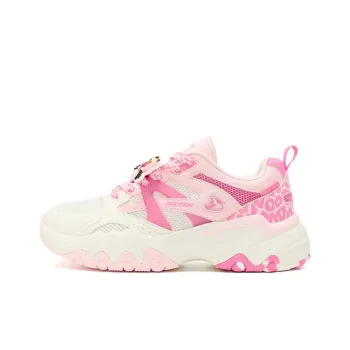 PINK PANTHER x QIAODAN Dry Slip Resistant And Breathable Low Top Chunky Sneakers Women's White Pink