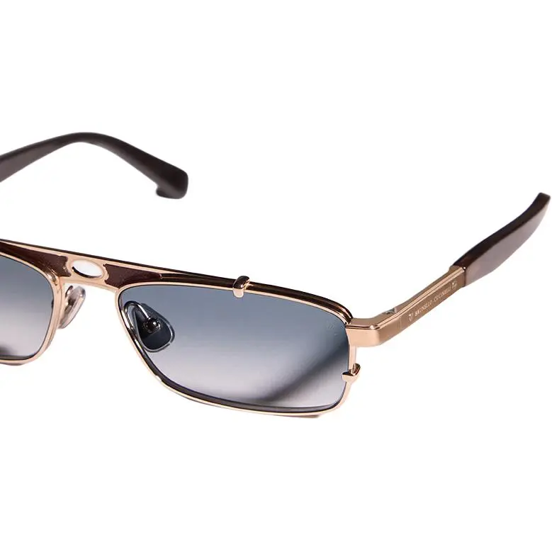 Brunello Cucinelli Ox Horn Square Sunglasses Unisex Gold-2