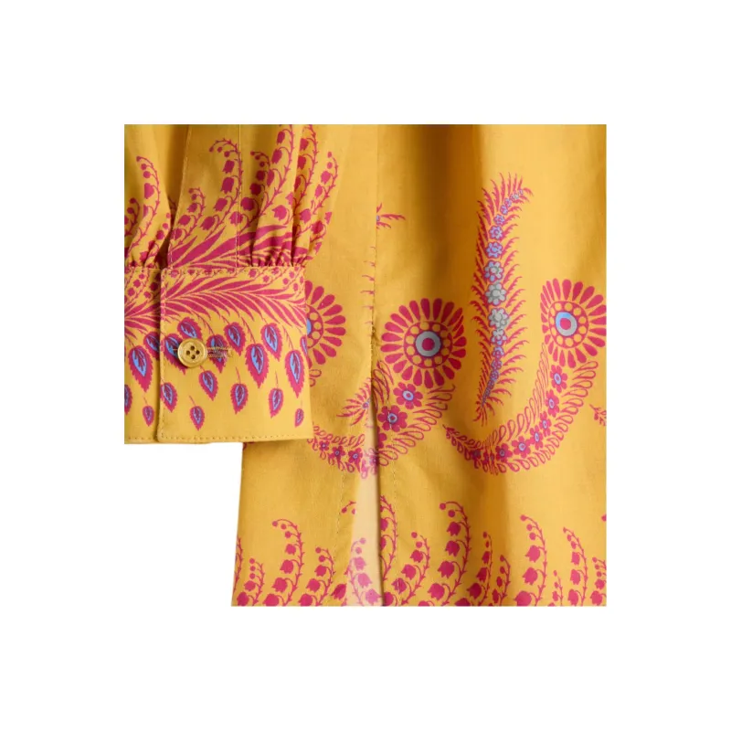 Valentino SS25 Long Sleeved Dress Women's Yellow-6