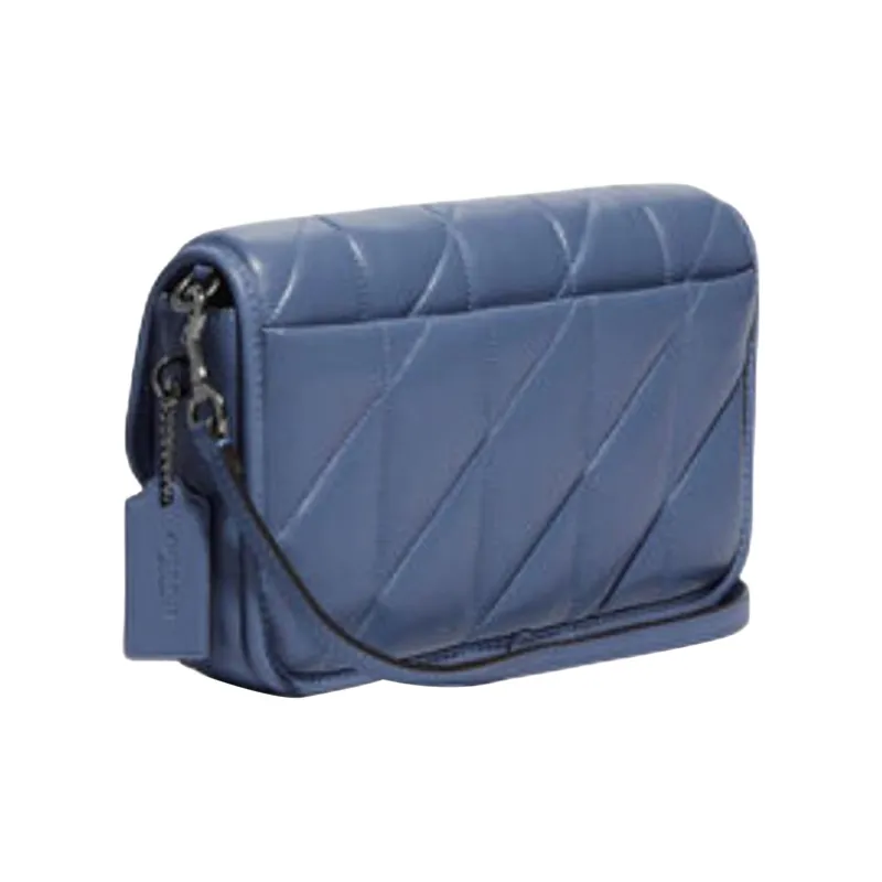 COACH Hayden Leather Pillow Bag Shoulder Bag Women's Blue-2