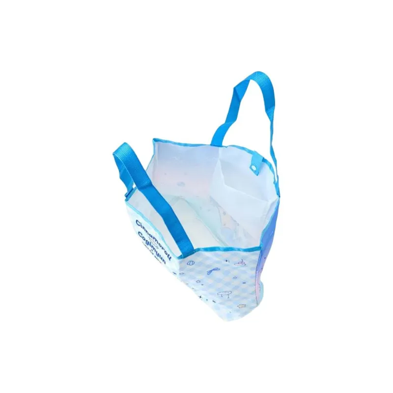 Sanrio DOLLY MIX Collaboration Polyester Tote Bag, Shopping Bag, Shoulder Bag Women's Light Blue-2