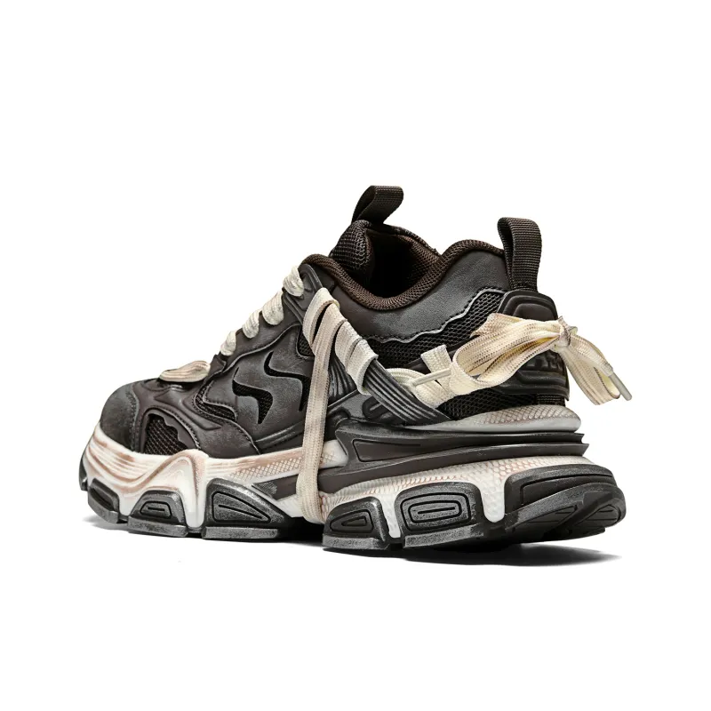 DIKENROK Anti Slip And Wear Resistant Height Increasing Low Top Chunky Sneakers Unisex-13