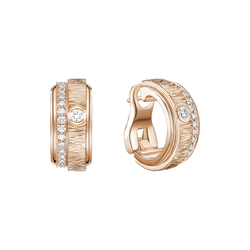 PIAGET Diamond Earrings Women's Rose Gold-1