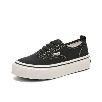 La Chapelle Breathable Low Top Canvas Shoes Women's Black