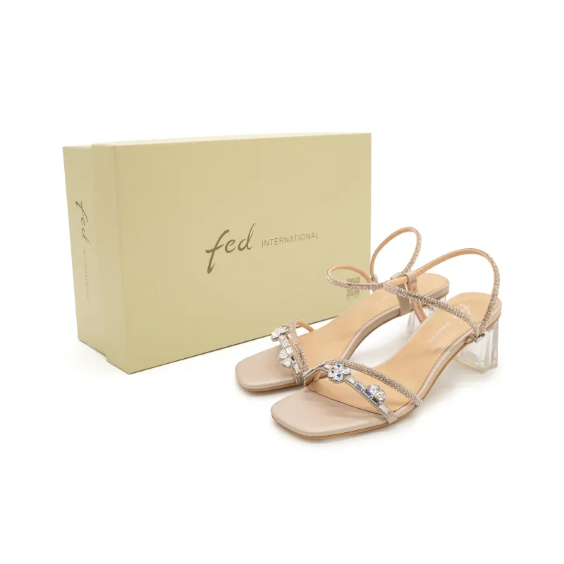 FED One Strap Sandals Women's Champagne-1
