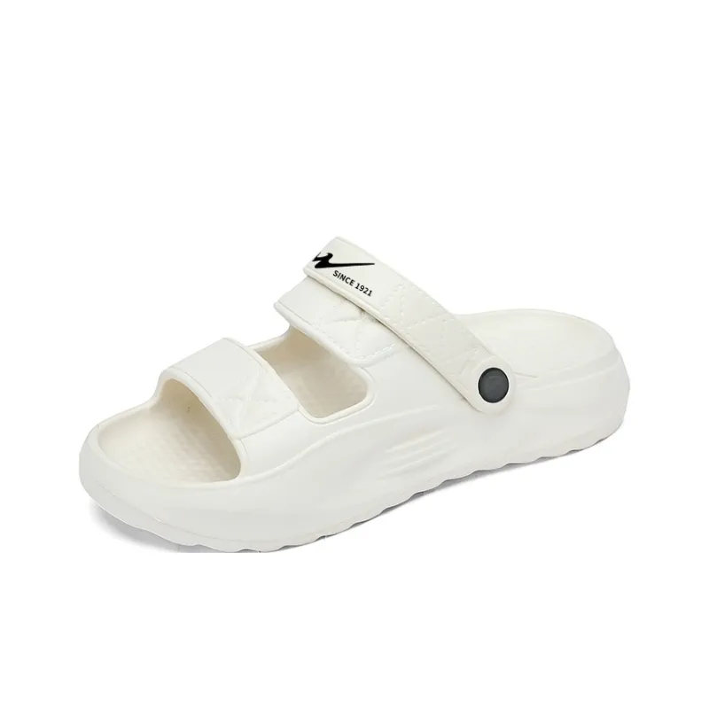 Binary EVA Cut Out Slip Resistant Abrasion Resistant Slide Slippers Men's Ecru-1