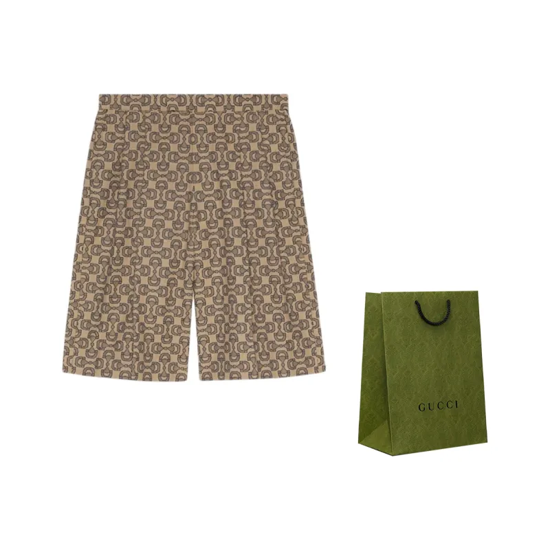 GUCCI SS23 Casual Shorts Men's Khaki-2