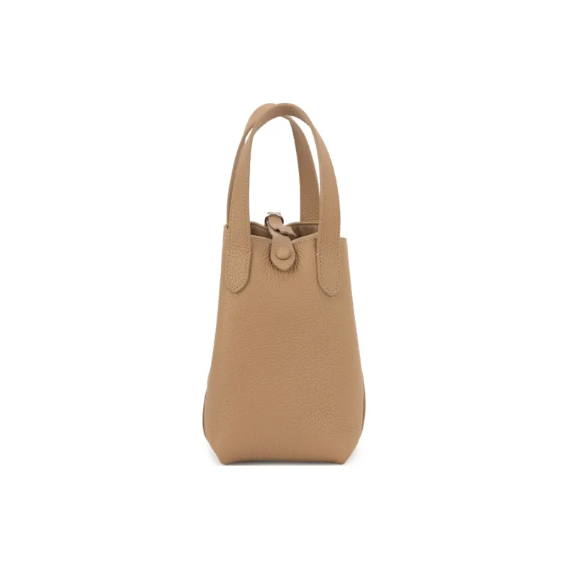 VENOF Top Grain Cow Leather Bucket Bag, Shoulder Bag, Crossbody Bag, Handbag Trumpets Women's Multicolor-4