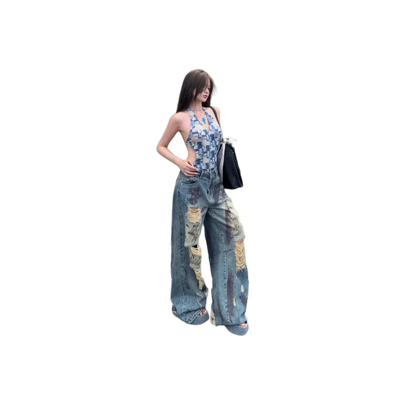OG96 LAB Jeans Unisex Luxury Streetwear 💞 Blue 💞-0
