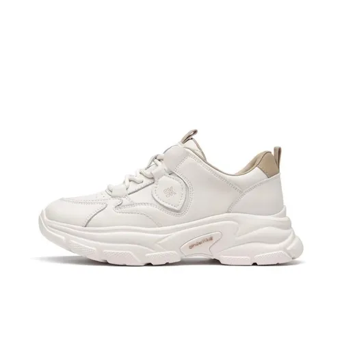 Spider King Low Top Chunky Sneakers Women's Beige