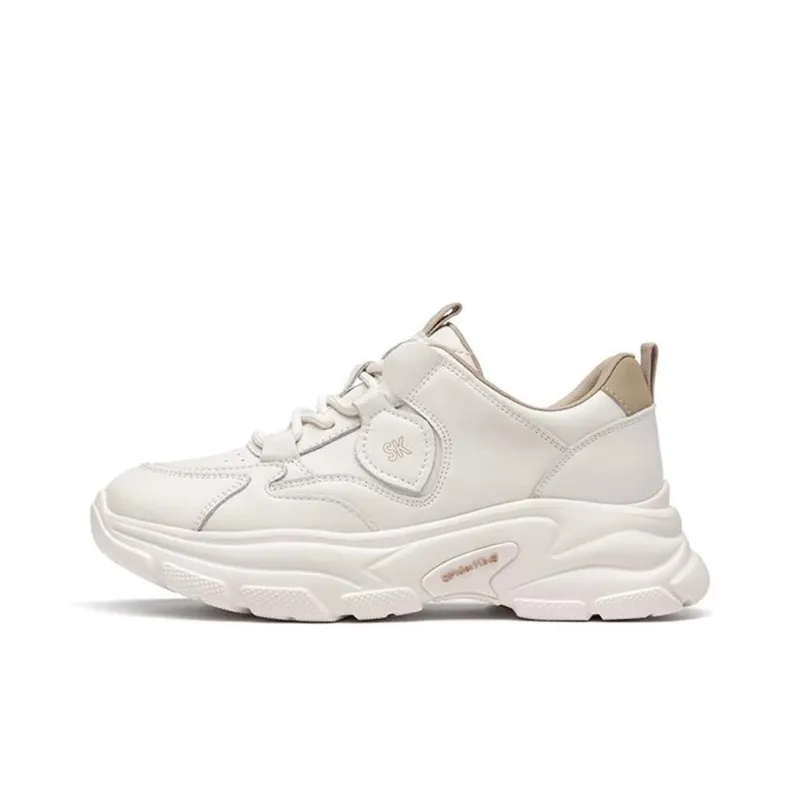Spider King Low Top Chunky Sneakers Women's Beige-0
