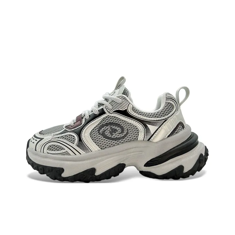 ITGI Height Increasing Slip Resistant Low Top Chunky Sneakers Unisex Dark Gray-0