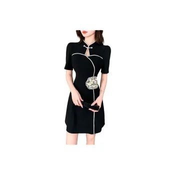 GUOZHEN Short Sleeved Dress Women's
