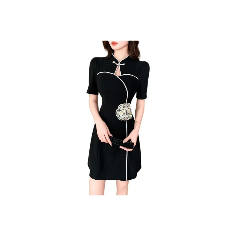 GUOZHEN Short Sleeved Dress Women's-0