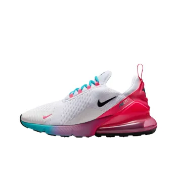 Nike Air Max 270 Anti Slip Wear Resistant Low Top Running Shoes Unisex White Pink