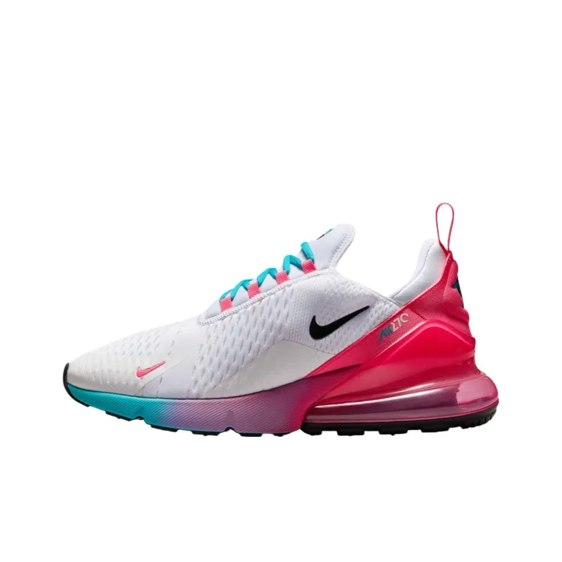 Nike Air Max 270 Anti Slip Wear Resistant Low Top Running Shoes Unisex White Pink-0