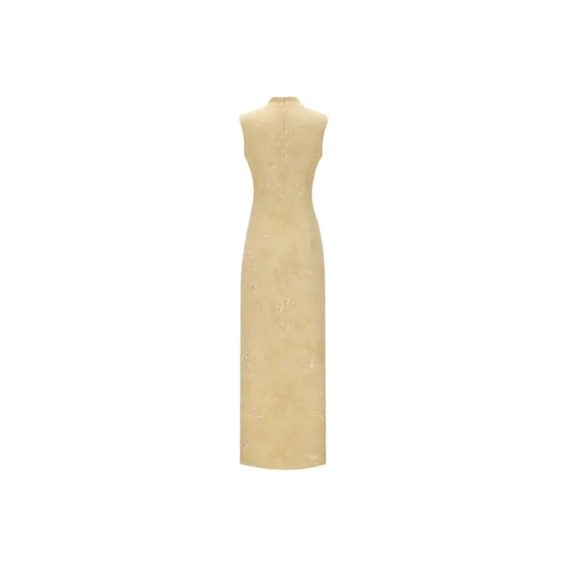 FLIM Sleeveless Dresses Women's Yellow-1