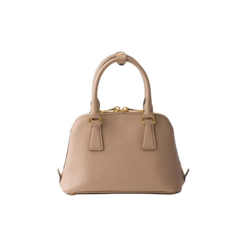 PRADA Calfskin One Shoulder Handbag Mini Women's Beige-2