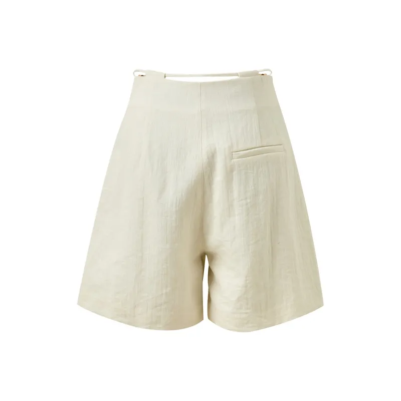 3COLOUR Casual Shorts Women's Apricot-1