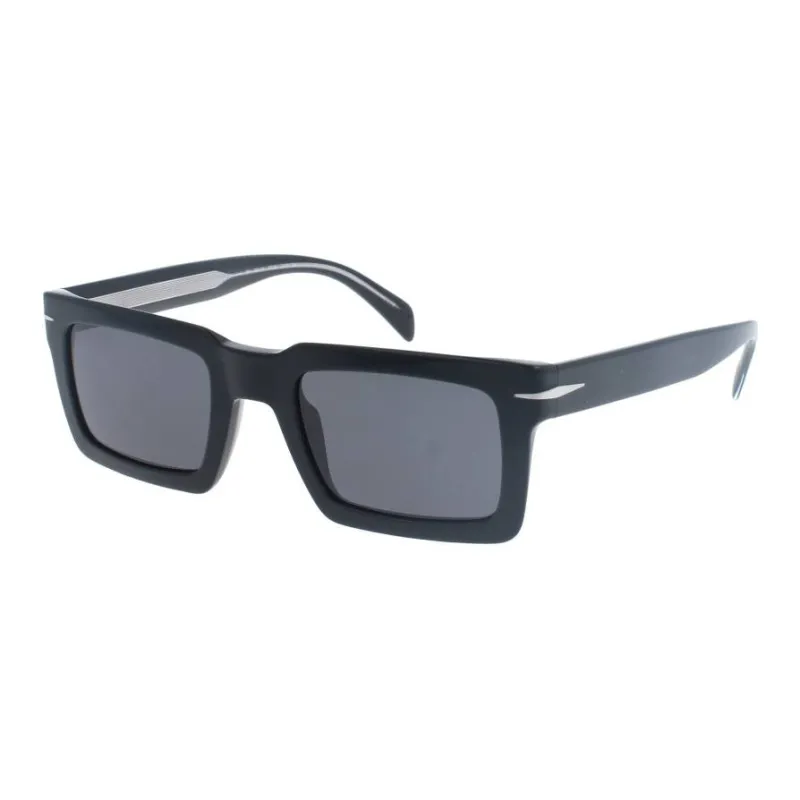 David Beckham Acetate Rectangular Sunglasses Men's Black-0