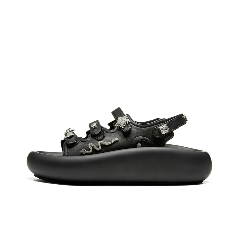 XMZY Initial Round Collection Year Of The Snake Limited Edition 'Ten Thousand Gold' One Strap Sandals Women's-0