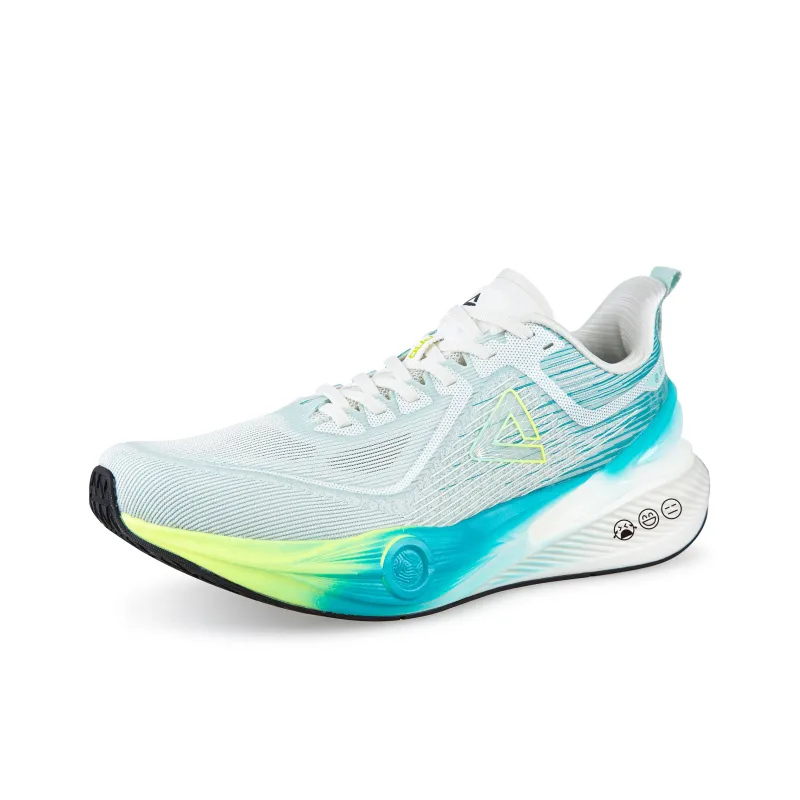PEAK Taichi 7.0 PRO Running Shoes Men Low Top Super Light Milk White Blue-2