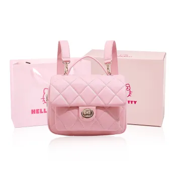 MESUCA &Sanrio Hello Kitty Collaboration Kitty Series PU Backpack Women's Pink/Ecru