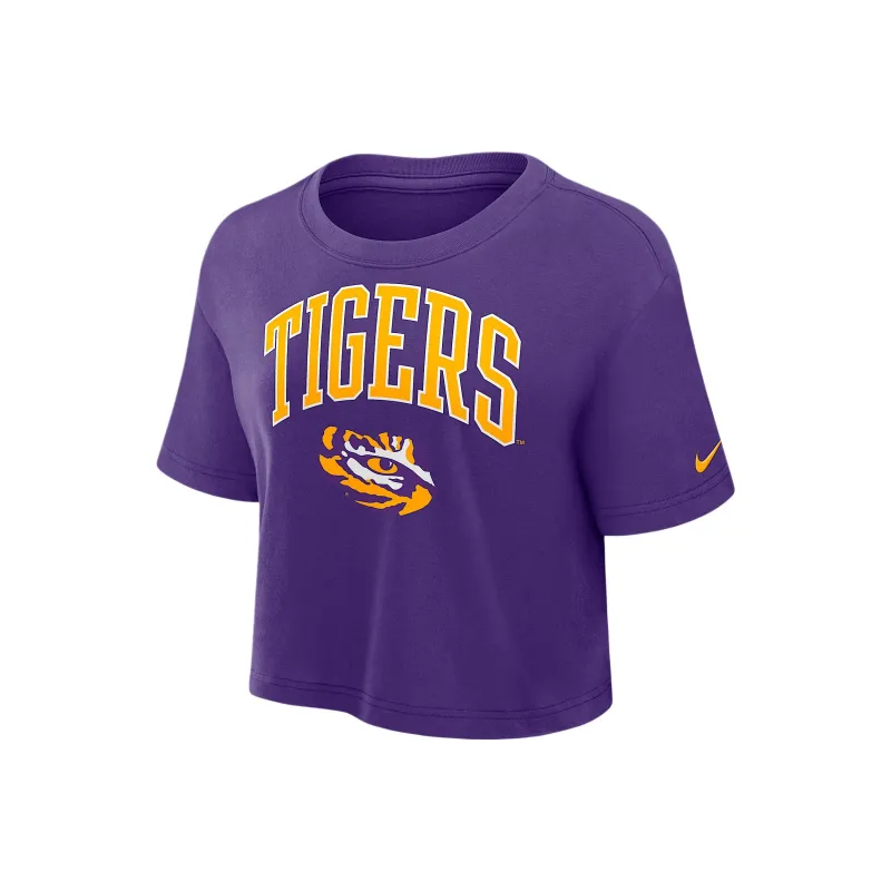 Nike Lsu Athletic Prep Arch Women's Nike Dri FIT College Cropped T Shirt-0