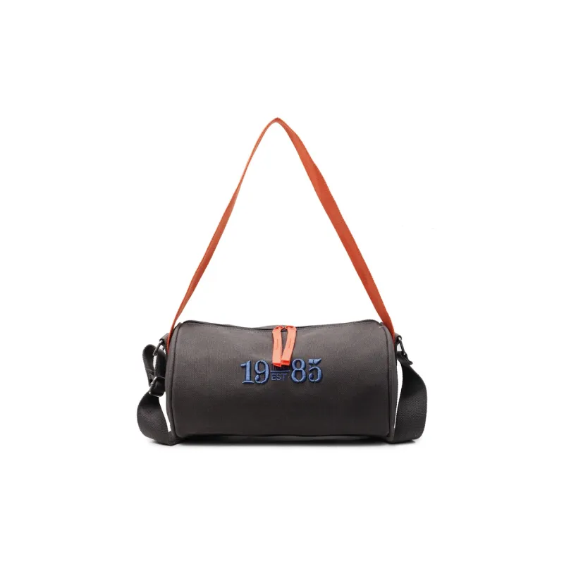 BUBM Fabric Cylinder Bag, Crossbody Handbag, Shoulder Bag Women's Dark Tea/Ecru/Khaki-0