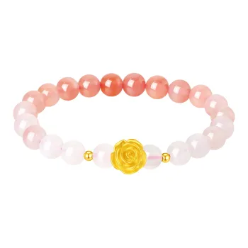 Lao Feng Xiang Natural Agate Bracelets Women's