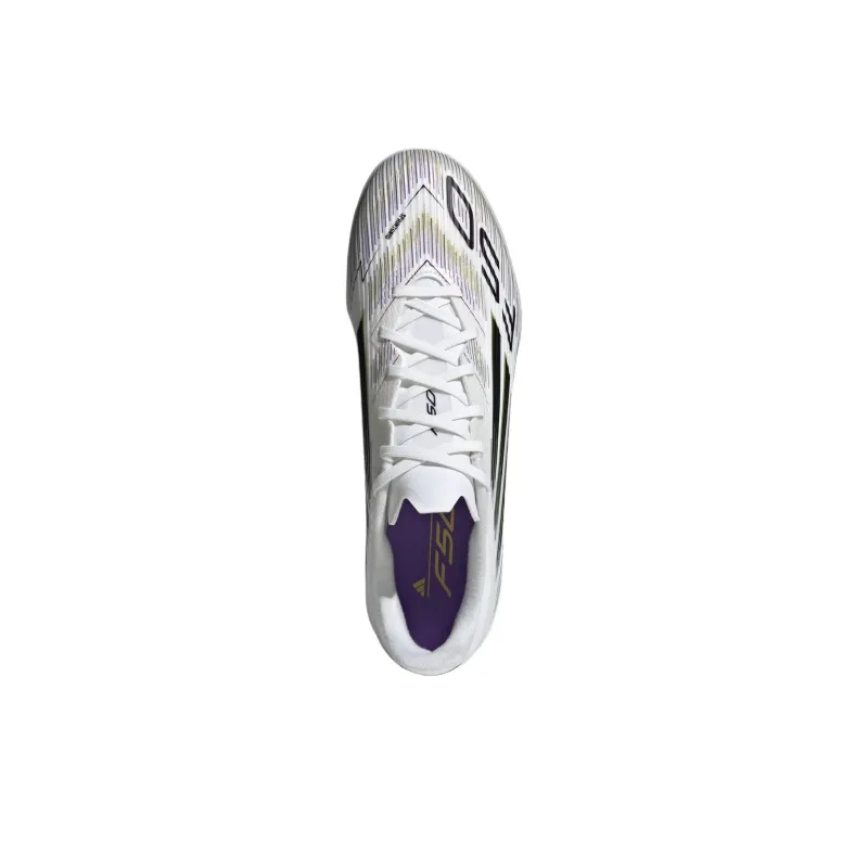 Adidas F50 League Anti Slip Wear Resistant Soccer Shoes Unisex White-4