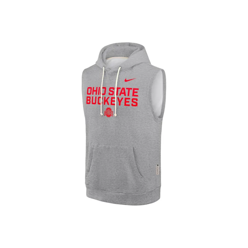 Nike Ohio State Sideline Men's Nike Dri FIT College Sleeveless Pullover Hoodie-0