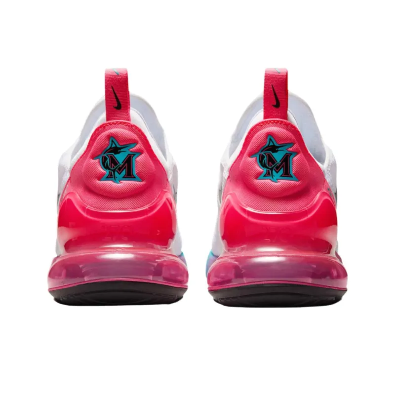 Nike Air Max 270 Anti Slip Wear Resistant Low Top Running Shoes Unisex White Pink-4