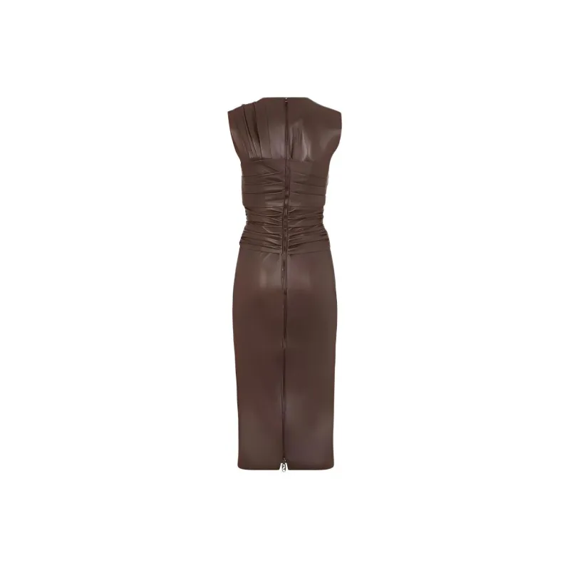 FENDI X Skims Leather Dress Cocoa-1
