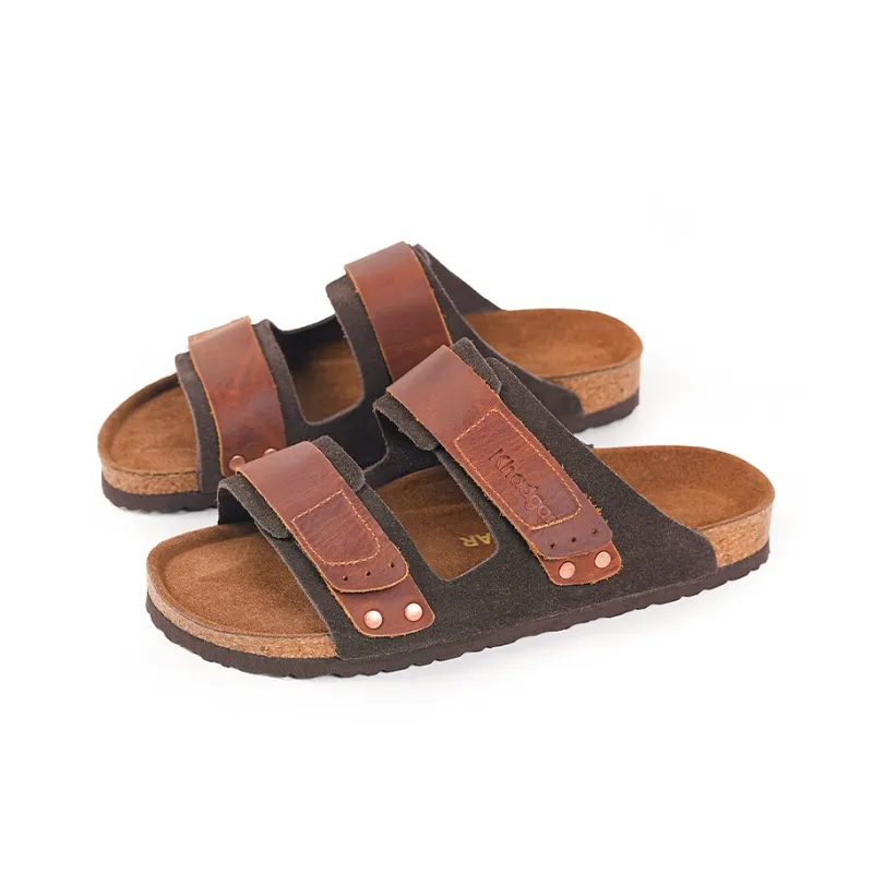 Khadgar Slide Slippers Men Khaki/Taupe/Dark Brown-10