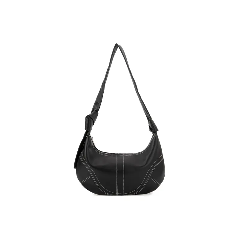 VENOF Cow Leather Crossbody Underarm Crescent Moon Dumpling Shoulder Bag Medium Size Women's Multicolor-0