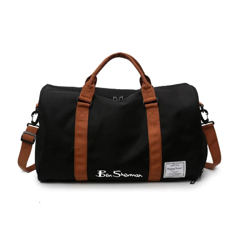 BEN SHERMAN Nylon Crossbody One Shoulder Travel Bag Unisex Multicolor-6