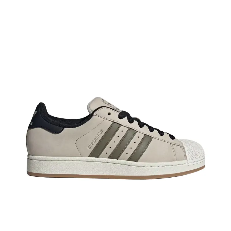Adidas Originals Superstar 2 Anti Slip Wear Resistant Low Top Skateboard Shoes Unisex Beige-1